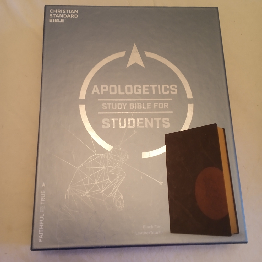 Apologitics NIB Leather Study Bible For Students. Christian StandardBlack& Tan - Picture 4 of 10